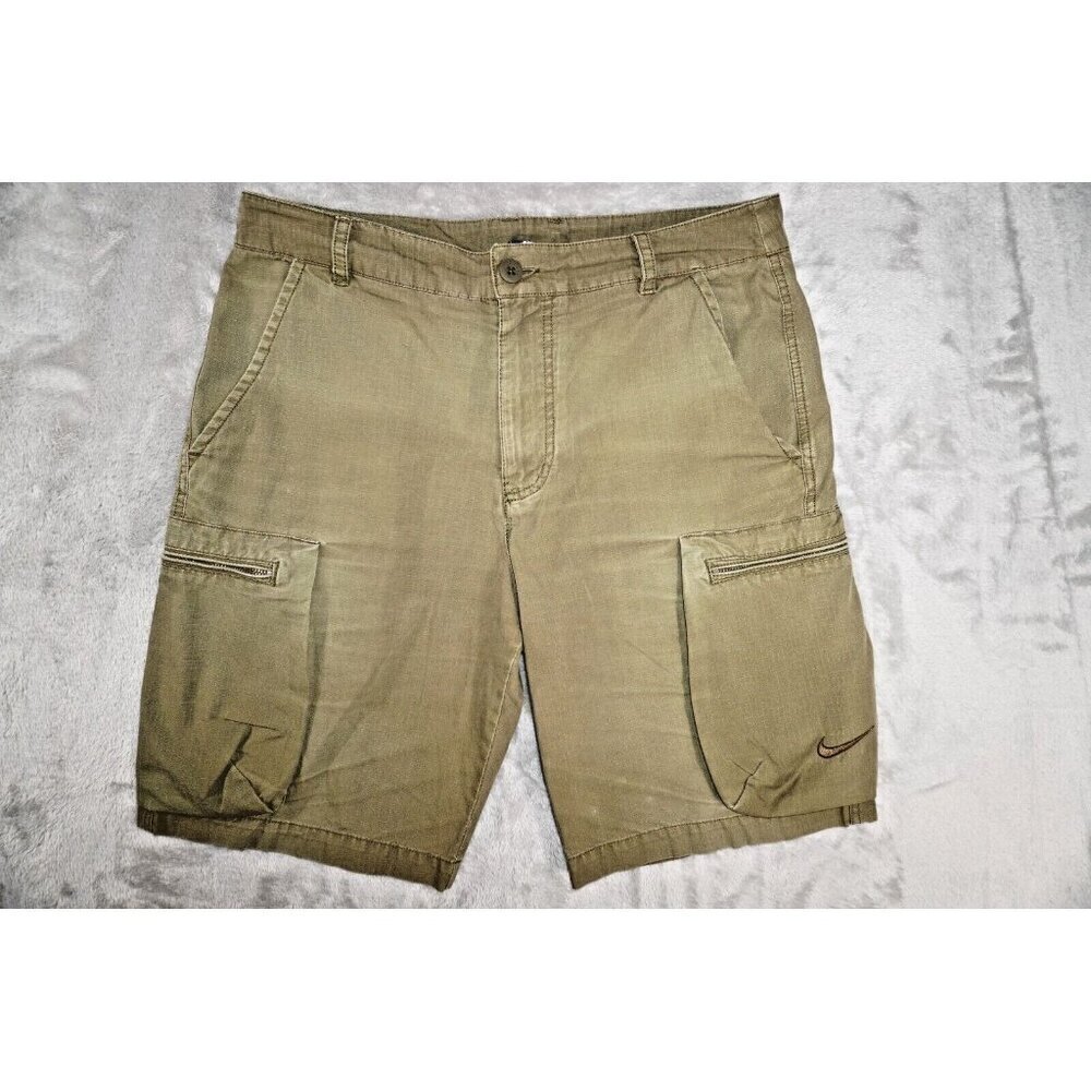Vintage Nike Cargo Utility Shorts - Olive Green - Men's Size 32